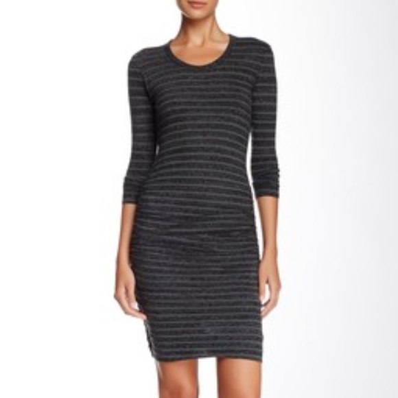James Perse Dresses & Skirts - 💎SOLD💎Standard JAMES PERSE Fitted Ruched Dress